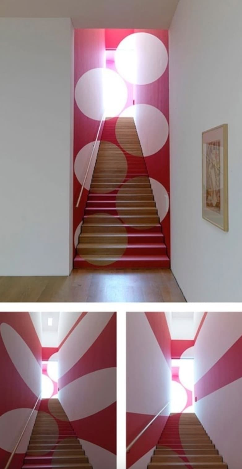 illusion design on stairs